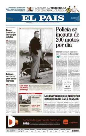 Cover of El Pais (Uruguay)