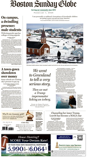 Cover of Boston Sunday Globe