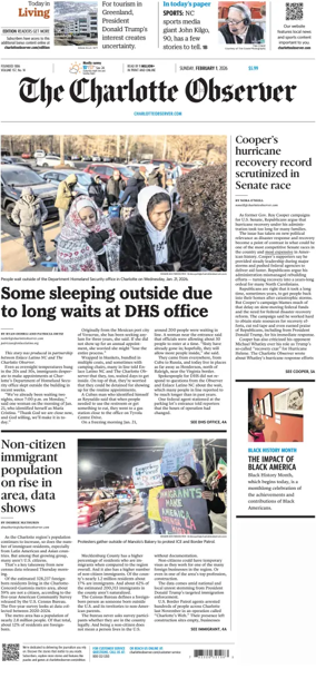 Cover of The Charlotte Observer (Sunday)