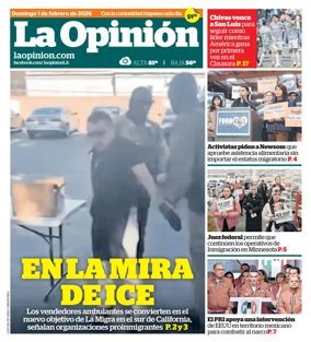 Cover of La Opinion