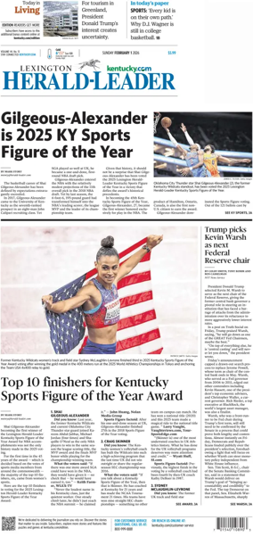 Cover of Lexington Herald-Leader (Sunday)