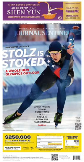 Cover of Milwaukee Journal Sentinel