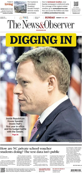 Cover of The News & Observer (Sunday)