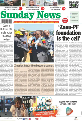 Cover of Sunday News (Zimbabwe)