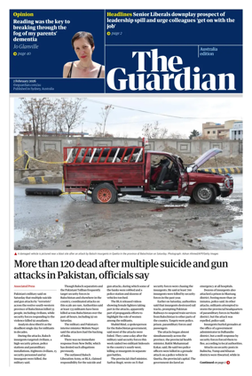 Cover of The Guardian Australia