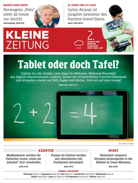 Cover of Kleine Zeitung Kaernten