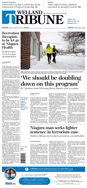 Cover of The Welland Tribune
