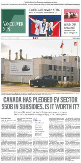 Cover of Vancouver Sun
