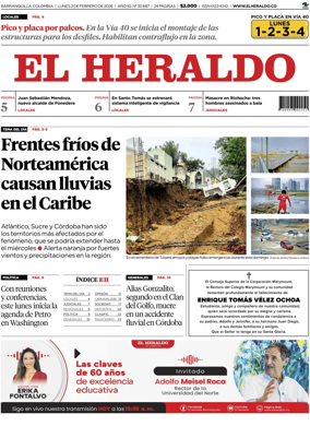 Cover of El Heraldo (Colombia)