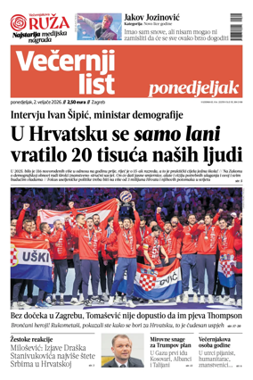 Cover of Vecernji list - Zagreb