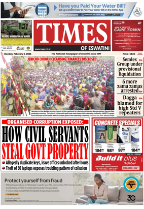 Cover of Times of Eswatini