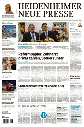 Cover of Heidenheimer Neue Presse