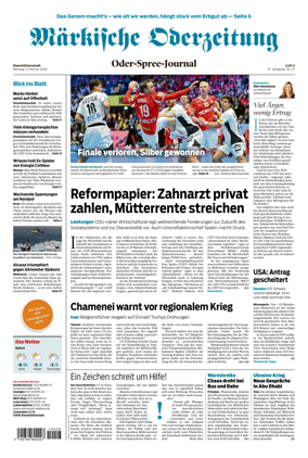 Cover of Markische Oderzeitung Eisenhuttenstadt