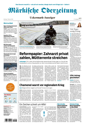 Cover of Markische Oderzeitung Uckermarkanzeiger