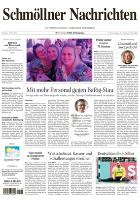 Cover of Ostthuringer Zeitung (Schmolln)