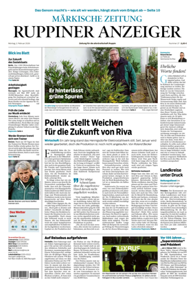 Cover of Ruppiner Anzeiger