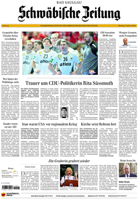 Cover of Schwabische Zeitung (Bad Saulgau)
