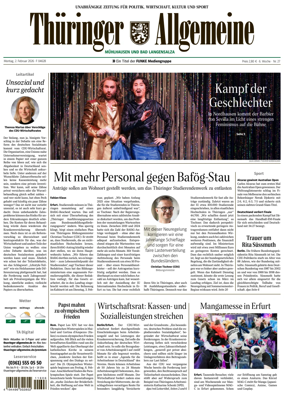 Cover of Thuringer Allgemeine (Bad Langensalza)