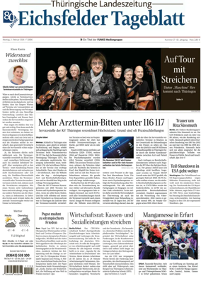 Cover of Thuringische Landeszeitung (Eichsfeld)