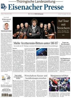 Cover of Thuringische Landeszeitung (Eisenach)