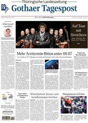 Cover of Thuringische Landeszeitung (Gotha)