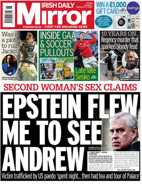 Cover of Irish Daily Mirror