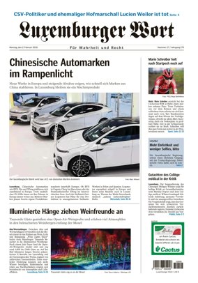 Cover of Luxemburger Wort