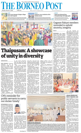 Cover of The Borneo Post (Sabah)