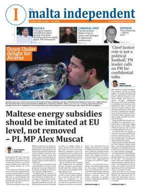 Cover of Malta Independent