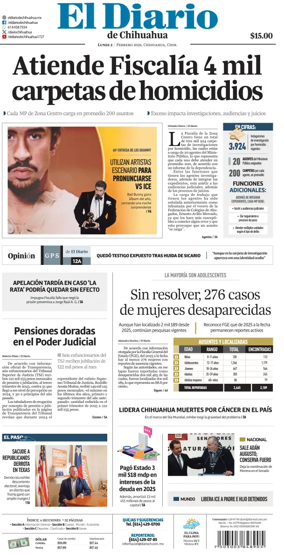 Cover of El Diario de Chihuahua