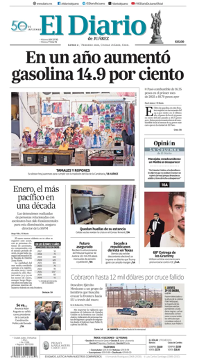 Cover of El Diario de Juarez