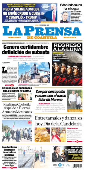 Cover of La Prensa de Coahuila