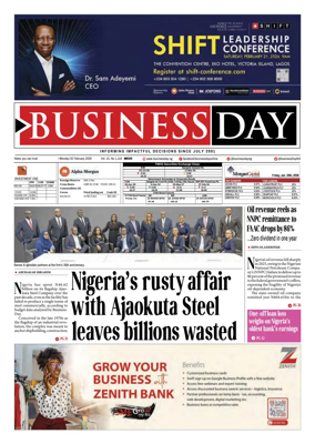 Cover of Business Day (Nigeria)
