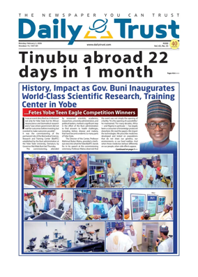 Cover of Daily Trust
