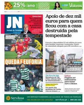 Cover of Jornal de Noticias