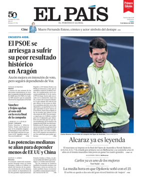 Cover of EL PAIS primera edicion