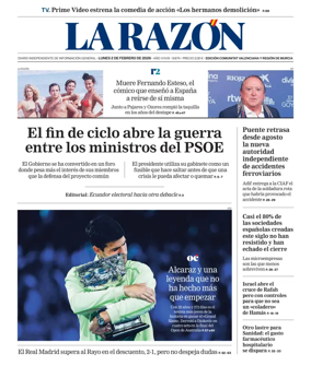 Cover of La Razon (Levante)