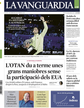 Cover of La Vanguardia (Catalonia - 1st edition)