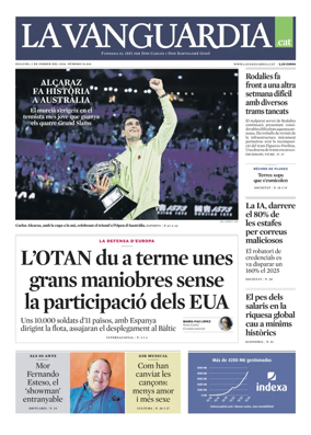 Cover of La Vanguardia (Catala)