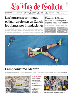 Cover of La Voz de Galicia (Ourense)