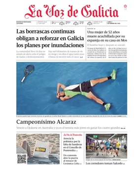Cover of La Voz de Galicia (Pontevedra)