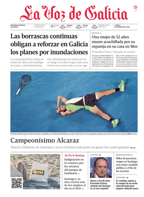 Cover of La Voz de Galicia (Santiago)