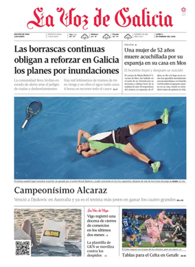 Cover of La Voz de Galicia (Vigo)