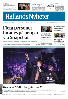 Cover of Hallands Nyheter