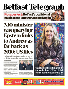 Cover of Belfast Telegraph