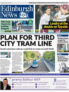 Cover of Edinburgh Evening News