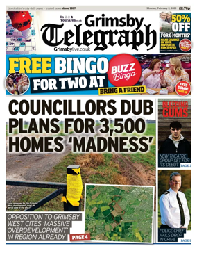 Cover of Grimsby Telegraph