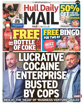 Cover of Hull Daily Mail