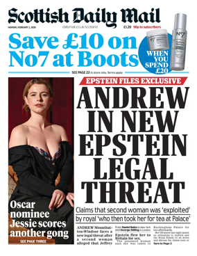 Cover of Scottish Daily Mail