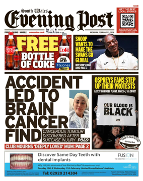 Cover of South Wales Evening Post